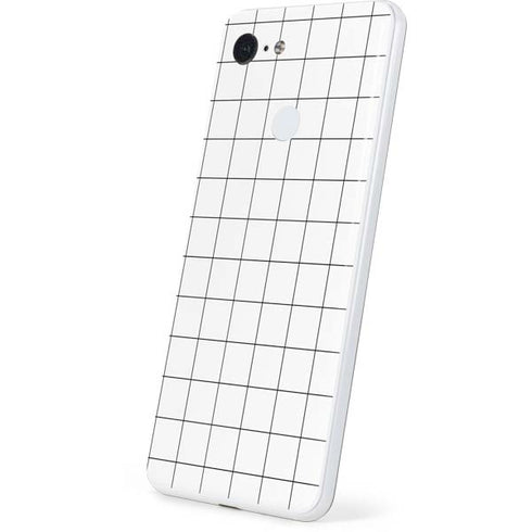 White Grid Google Pixel 3 Skin